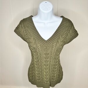 Talbots Olive Knit Sweater size small